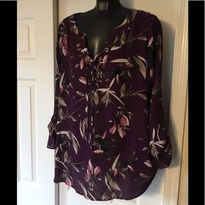 EUC Avenue Floral Blouse - Size 18/20